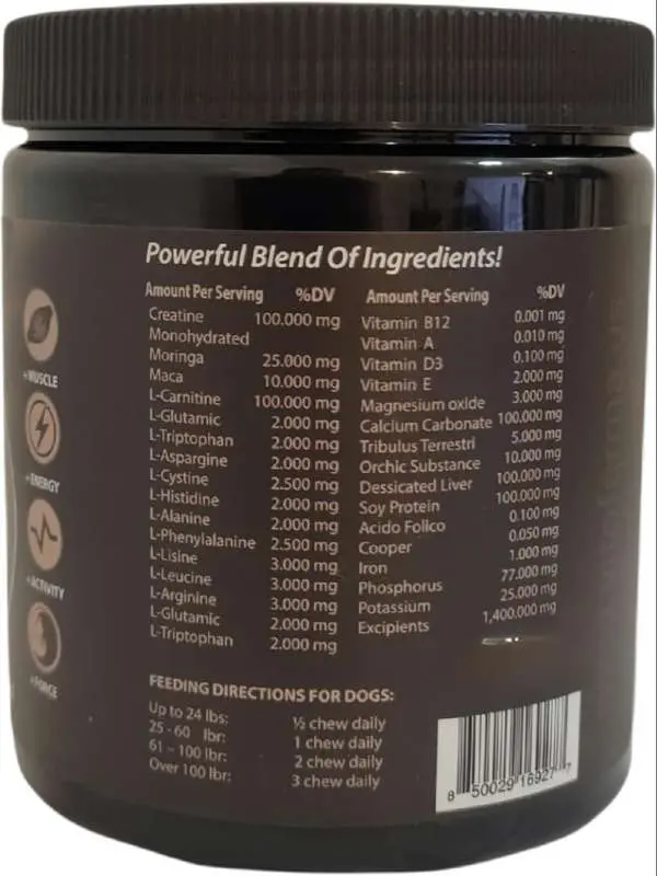 Muscle Builder Chewable Tablets - 60 Tabs