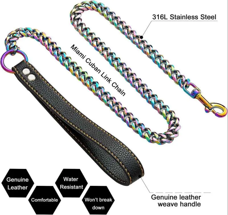 Bully Dog Chain Leash – Heavy Duty 3.5FT